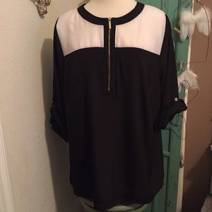 PLUS SIZE Color Blocked Tunic