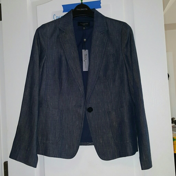 Denim Look Linen Blazer - Picture 1 of 3