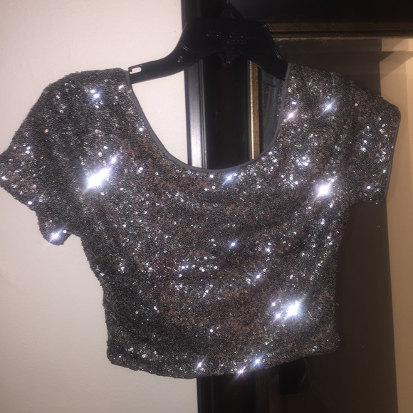 Forever 21 sparkly crop top