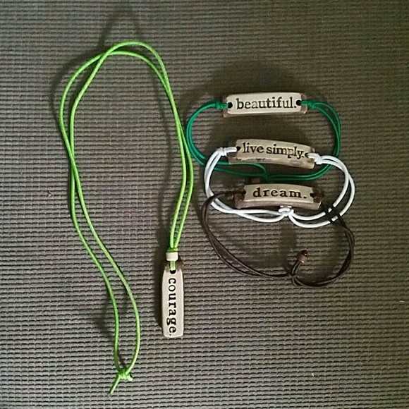 MUDLOVE Necklace & 3 Bracelets