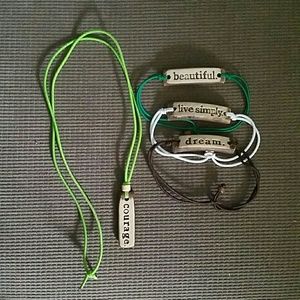 MUDLOVE Necklace & 3 Bracelets