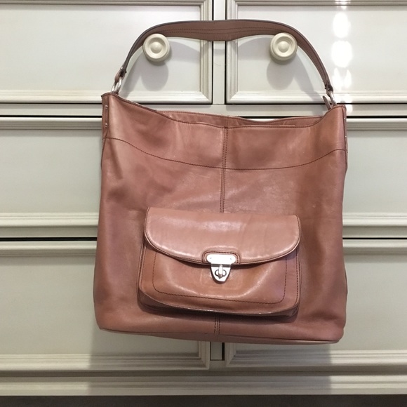 Cognac Leather Shoulder Bag