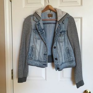 American eagle jean jacket sweatshirt