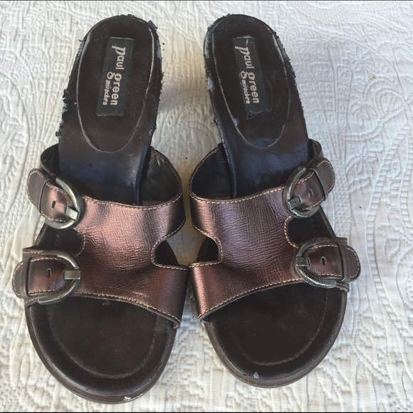 Paul Green bronze sandal with buckles