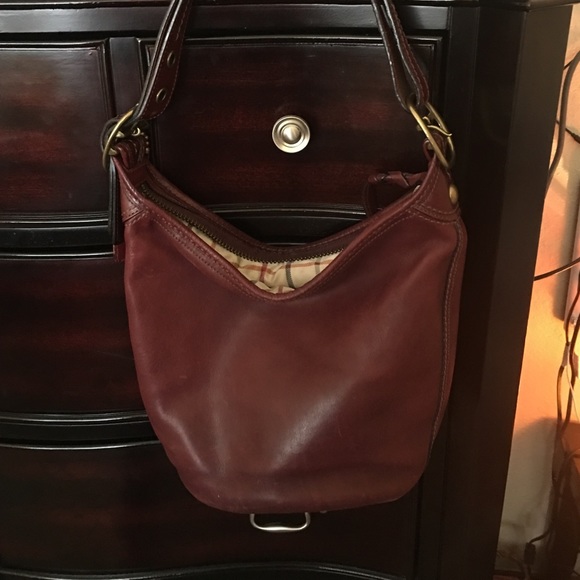 Burgundy Coach shoulder bag