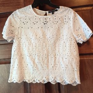 White lace tee shirt