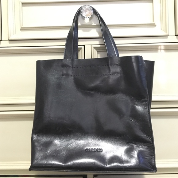 Cardon Black Leather Tote