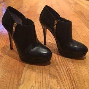 Michael Kors black leather booties!