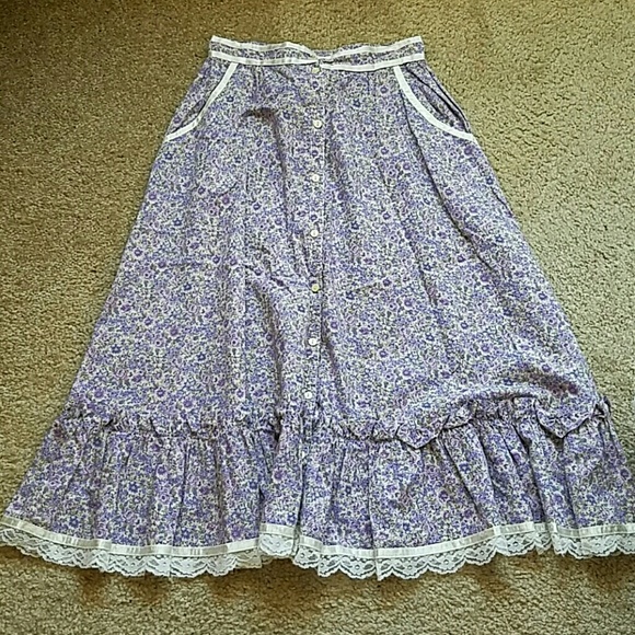 Vintage Gunne Sax boho midi skirt