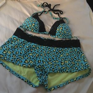 Leopard Print Bikini with Cover Up