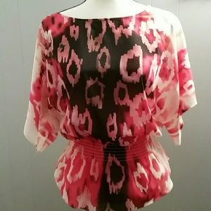 Flowy and colorful patterned blouse