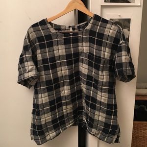 Madewell Plaid Boxy Tee!