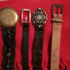4 leather belts