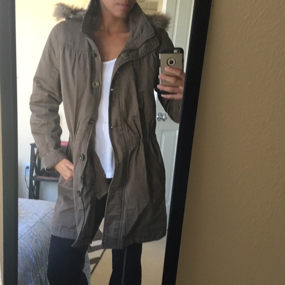 Green Hooded Fur Jacket