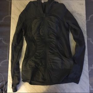 Lululemon zip front hoodie with rouching