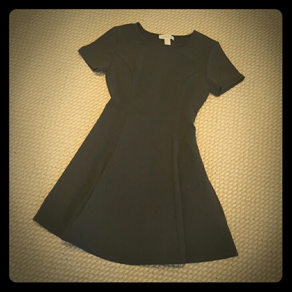 Forever 21 Charcoal Grey Textured Flare Dress