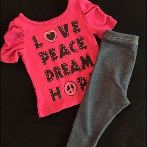 Girls 12-18 months jeggings top