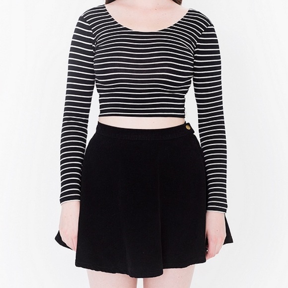 AA Black Denim Circle Skirt - Picture 1 of 4