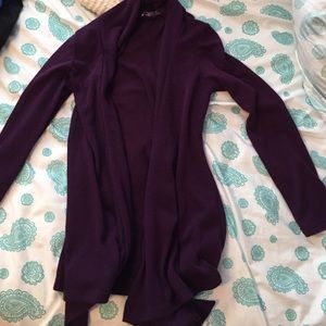 Purple cardigan
