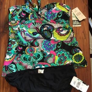 Island escape halter tankini