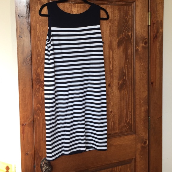 Nautical navy and white dress Banana Republic