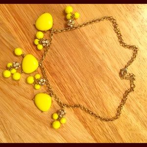 J Crew Yellow bauble necklace