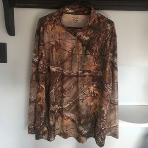 Men's quarter-zip lightweight camo shirt