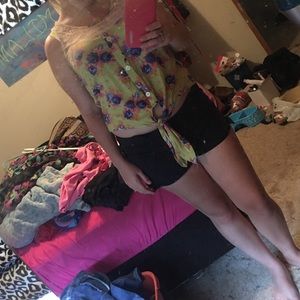 Part Lace Crop Top Tank Top