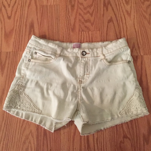 Beige colored shorts
