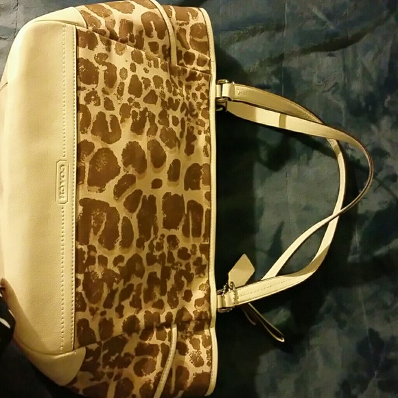 Giraffe print Coach handbag