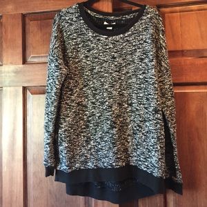 Black and white big winter sweater