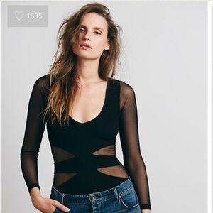 NWOT Free People Seamless Cut Out Top