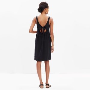 Madewell Silk Lookout Bow-Back Dress