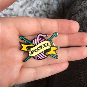 Crochet Hooker Enamel Pin