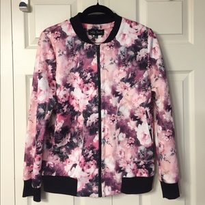 Wilde Heart floral pattern Bomber Jacket