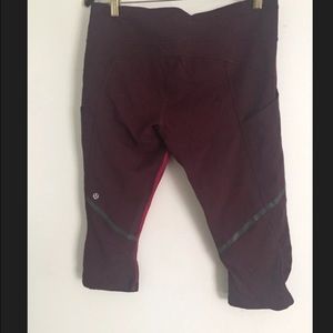 Lululemon Burgandy crop leggings