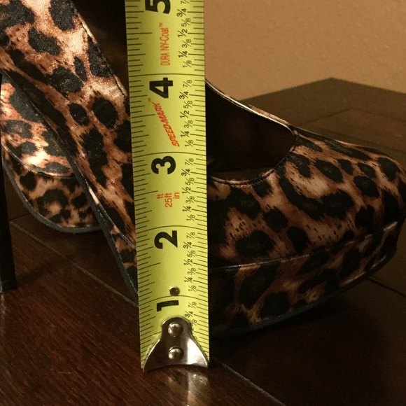 Leopard Print Satin Heels - Picture 2 of 4