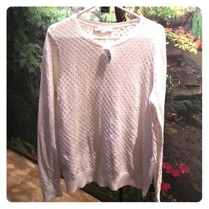 LOFT NWT White Lace-Like Sweater
