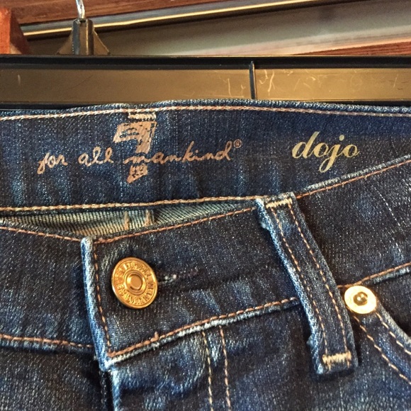 7 for all mankind. flare dark wash jeans - Picture 2 of 3