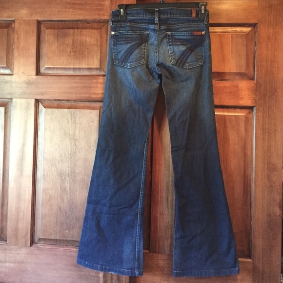 7 for all mankind. flare dark wash jeans - Picture 3 of 3