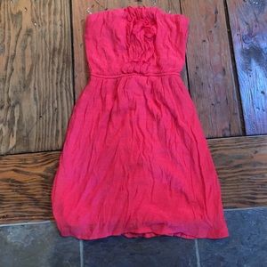 Hot pink tube top dress