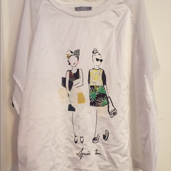Silk and Chiffon Fashion Zara Crop Top