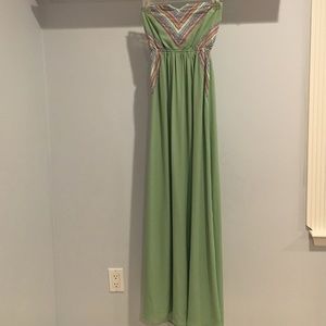 Mint green maxi dress
