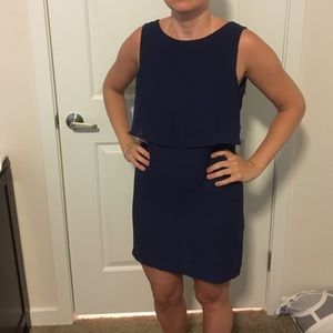 H&M Navy Dress with flowy top size 6
