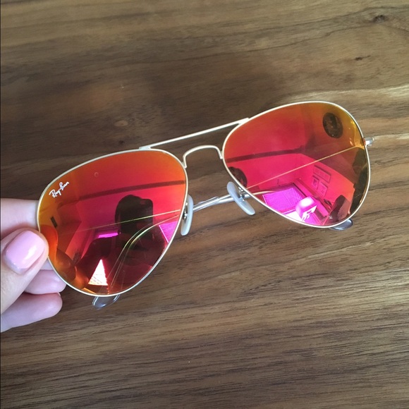 Ray-Ban Accessories - 100% Authentic Ray Ban Aviators (Orange Flash!)