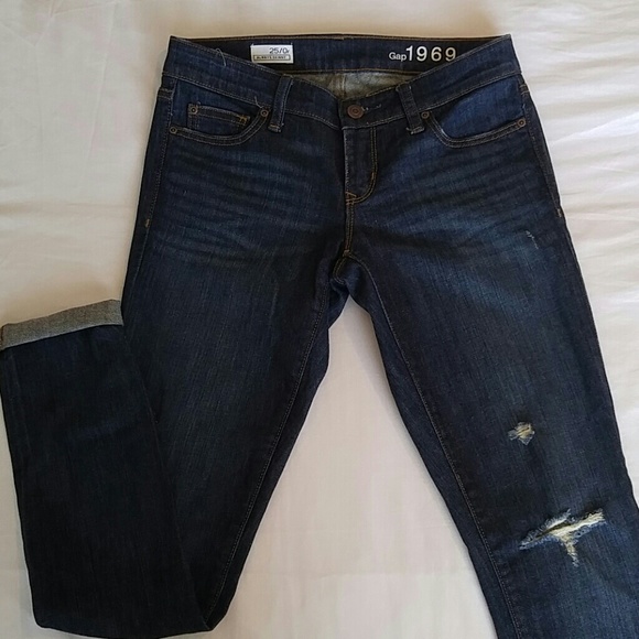 New 1969 Gap destructed vintage wash always skinny - Picture 2 of 9