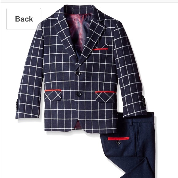 Little boys three piece checkered suit