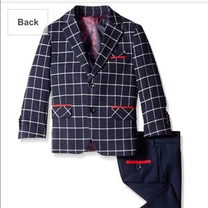 Little boys three piece checkered suit