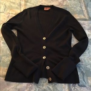 Authentic Tory Burch shrunken Simone Cardigan