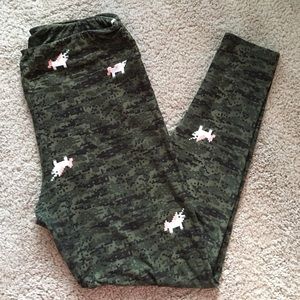 Lularoe Camo Minecraft Unicorn leggings